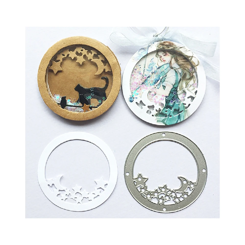 

Star Moon paper background DIY puzzle elevator pendant Decoration making metal cutting embossing knife die