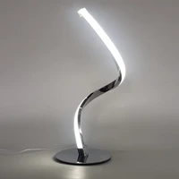 led spiral table lamp curved desk bedside lamp cool white warm white touch dimming desk lamp for living room reading home decor