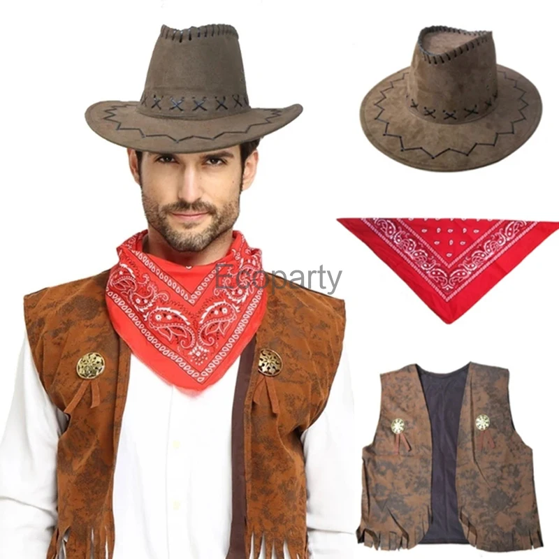 3 шт./комплект ковбойский костюм для взрослых