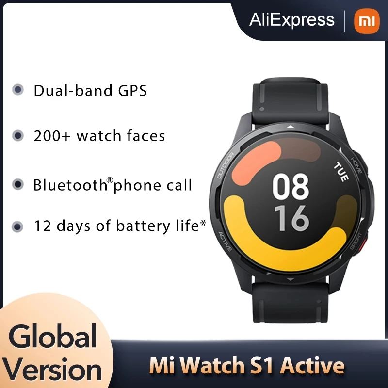 Фото Умные часы Xiaomi Mi Watch S1 активные Смарт-часы с GPS 470 мАч AMOLED дисплей 1 43 дюйма Bluetooth 5 2
