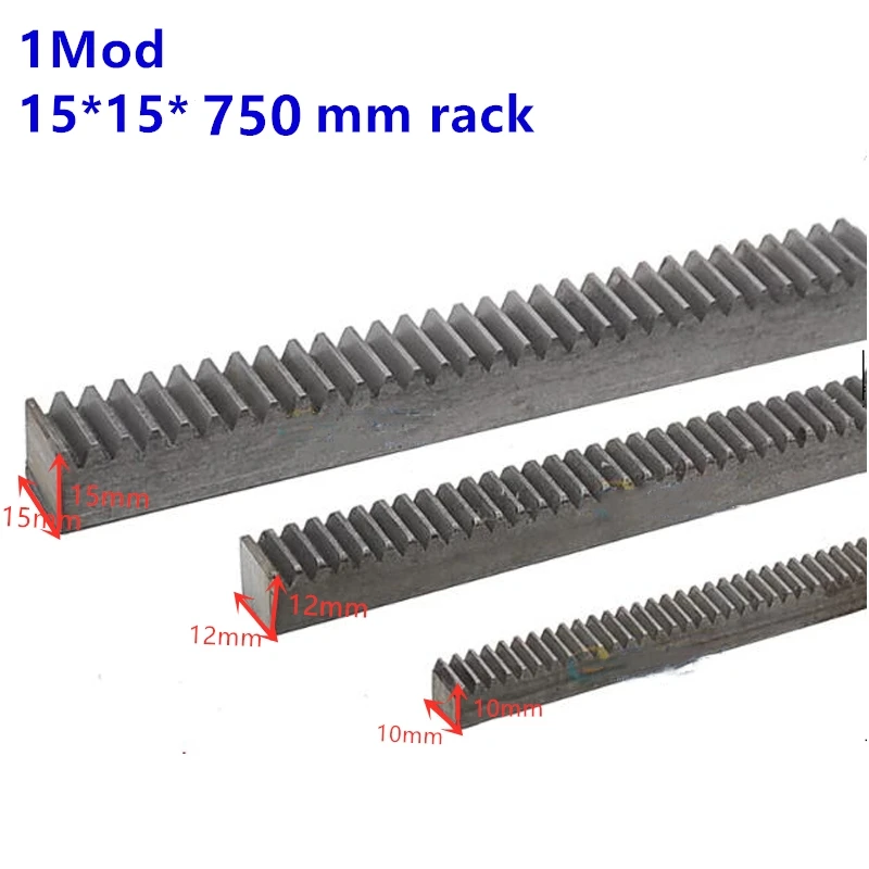 Стеллаж с прямыми зубцами 15x15x750 мм 2 шт. 17 Зубцов 10