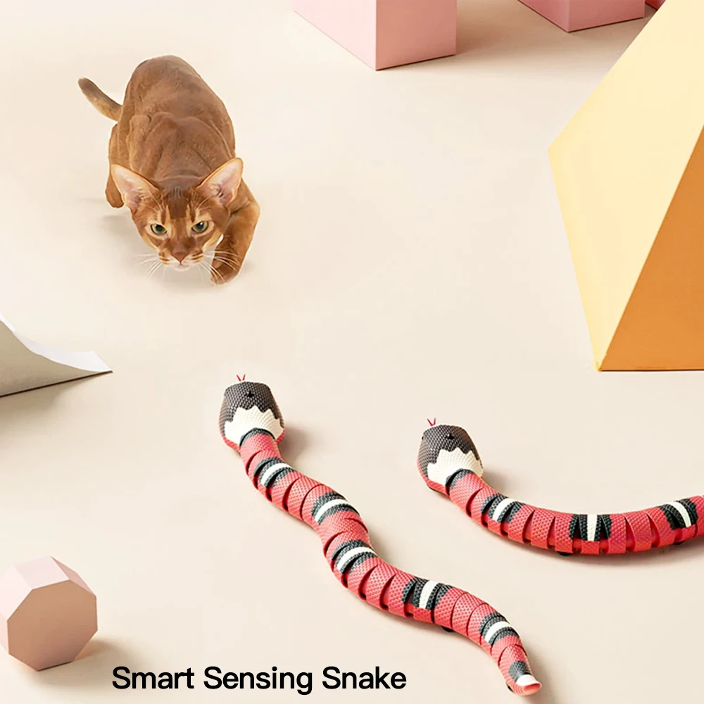 

Smart Cat Toys Electric Tease Sensing Snake for Cats Interactive Toy Gravity Automatic Rolling Ball Pet Snake Training Supplies