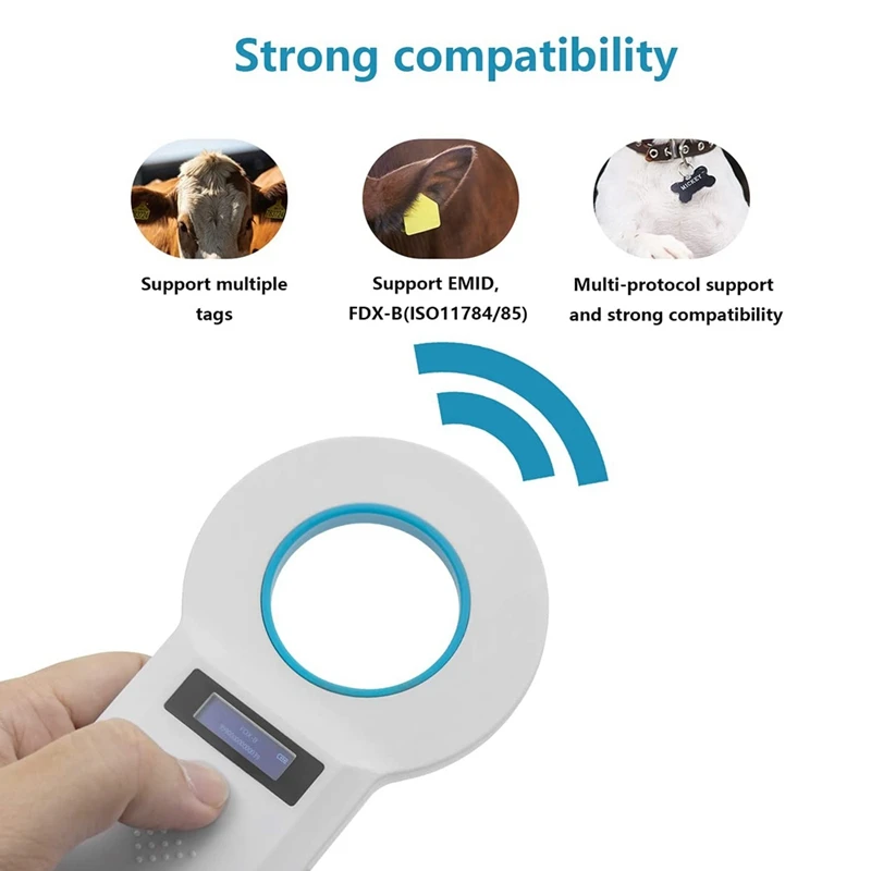 Считыватель микрочипов для домашних животных сканер RFID EMID портативный
