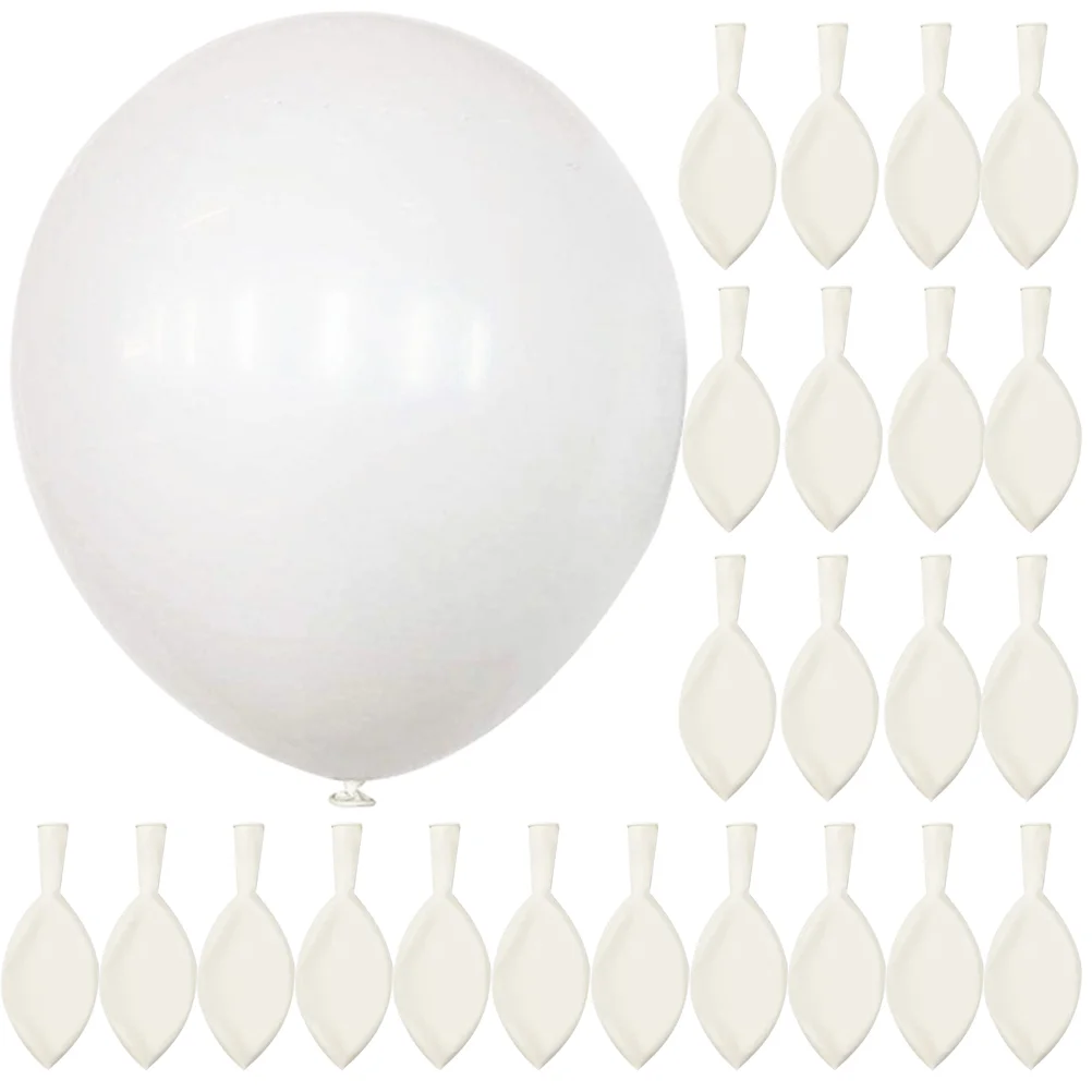

100 Pcs Round White Balloon Balloons Shower Birthday Women Kit Boys Suit Wedding Decorations Reception Decorate