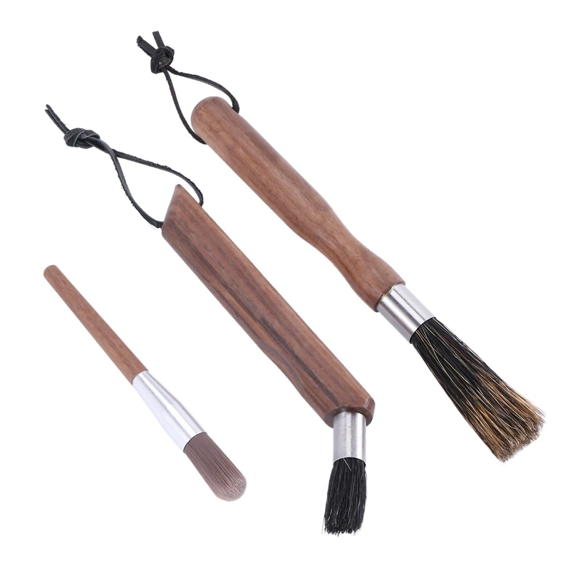 

Coffee Grinder Cleaning Brush With Natural Bristles Lanyard Coffee Machine Brush Cleaner Tool For Barista Home Accessory
