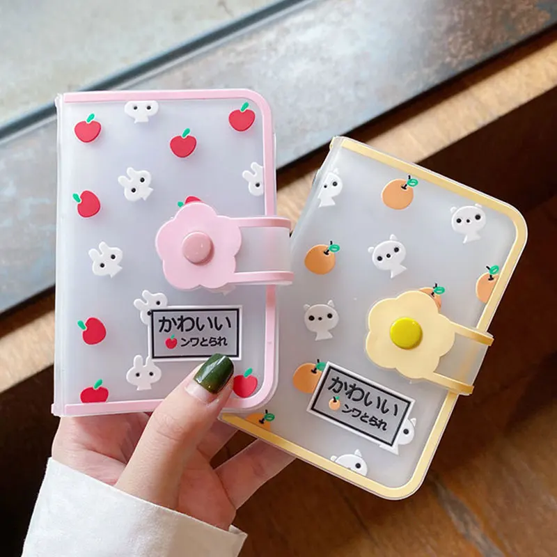 

26 Card Slots Kawaii Bear Card Holder Name Card Book Cartoon Friut Animals Photocard Holder Binder Photocards Business Card Bags