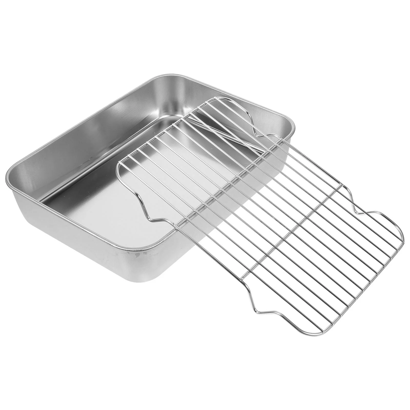

Cookie Plate Grill Pan Grid Bbq Griddle Cooling Rack Stainless Steel Baking Tray Wire