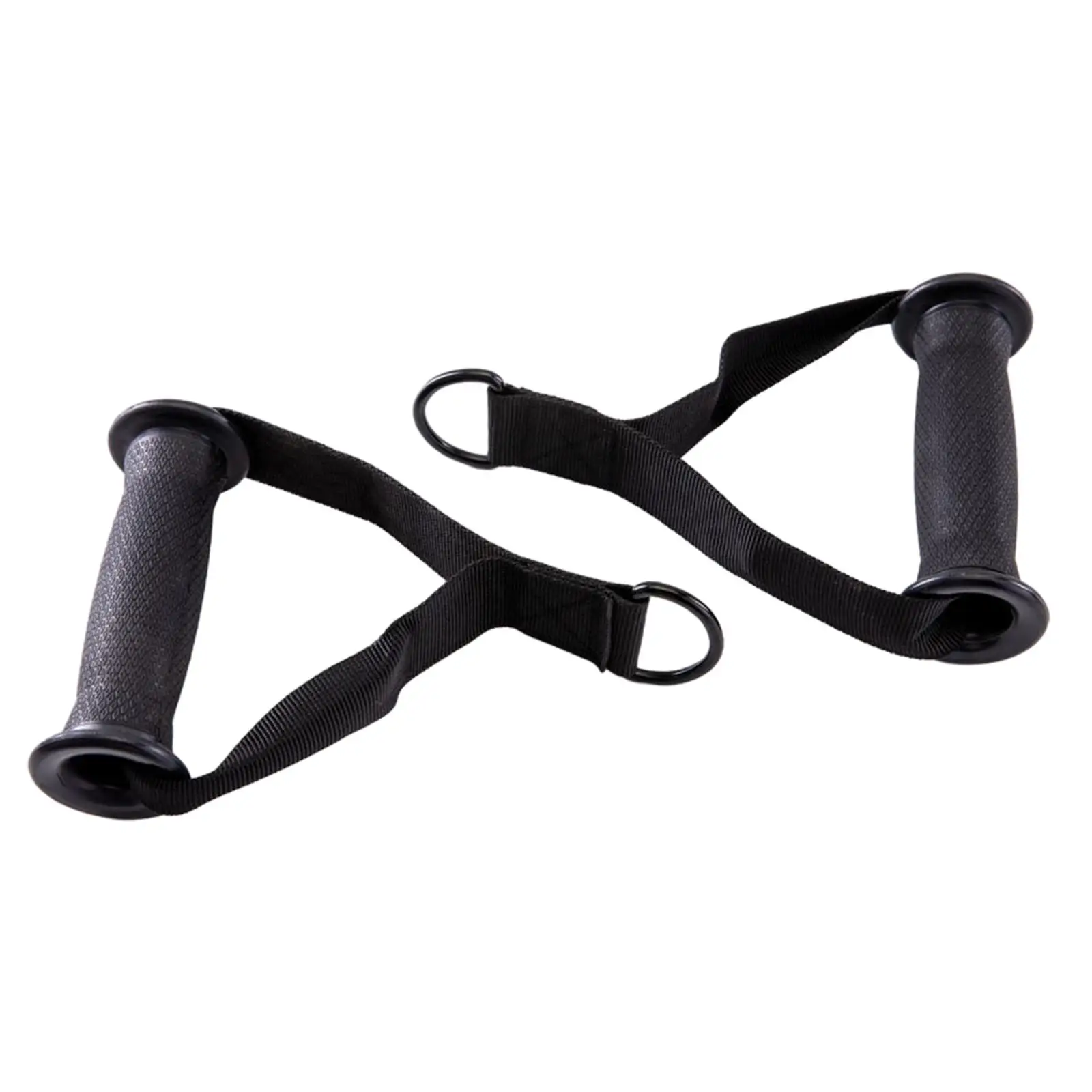 

Resistance Band Handles Black Grip Attachments for Fitness Equipment Weight Lifting Strength Training Pulley System Accessories