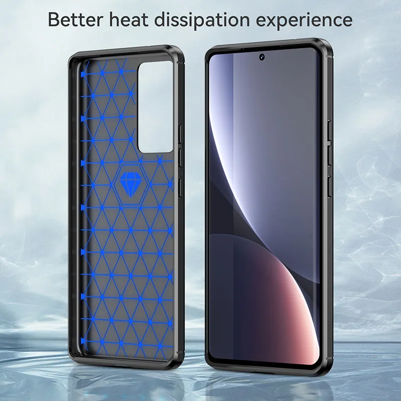Soft Silicone Case For Xiaomi 12S Pro Case Cover for  Xiaomi 12S Pro Shell Funda Carbon Fiber Phone Bumper For Xiaomi 12S Pro