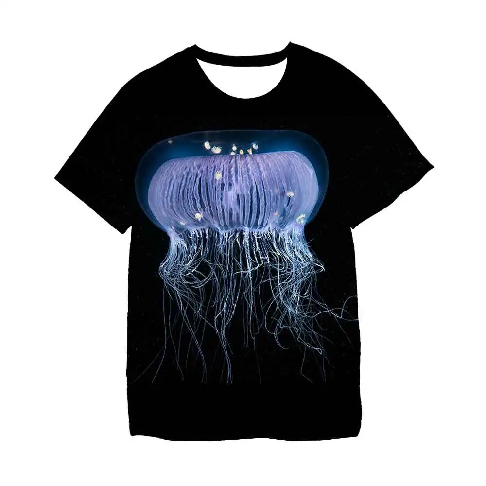 

Jellyfish Underwater World 3D Printing Child's Shirt T-shirt Summer Boy's Girl's Short-sleeved Oversized T-shirt Sportswear