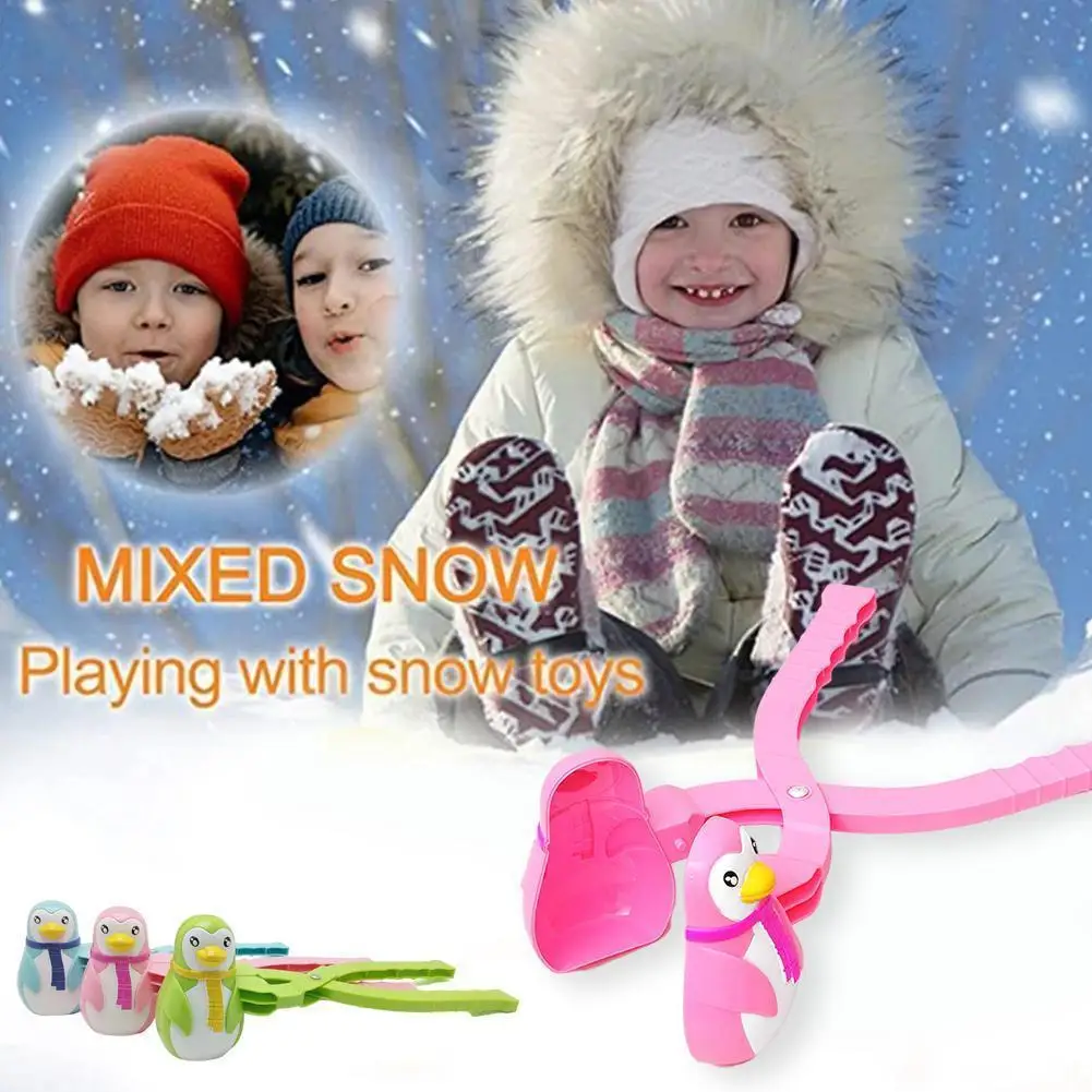 

Penguin Shape Snowball Maker Winter Plastic Snowball Toys Toys Game Star Outdoor Snowball Clip Maker Kids Maker Mold H2s6