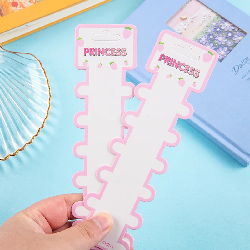 

50PCS Prince Pink Strip Card Six Position Cardboard Hairpin Hair DIY Making Material Display Hair Clip Hairband