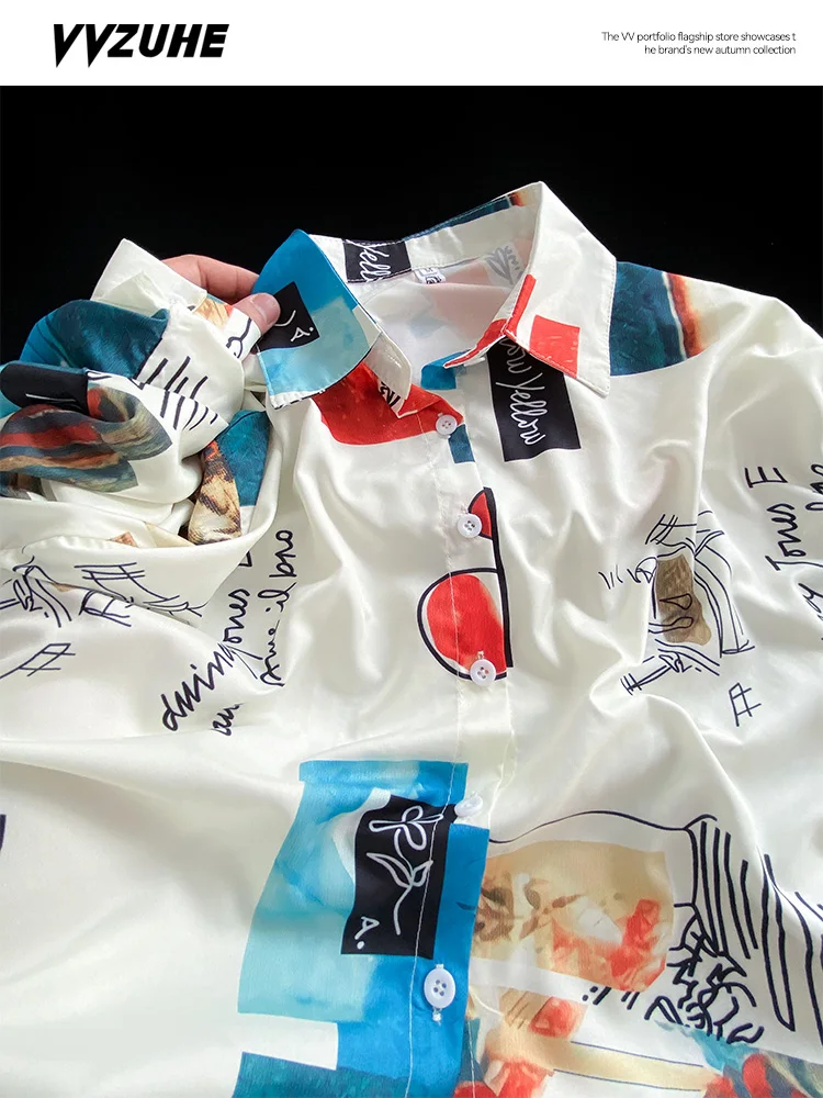 Рубашка женская с принтом в стиле ретро свободная защитой от солнца