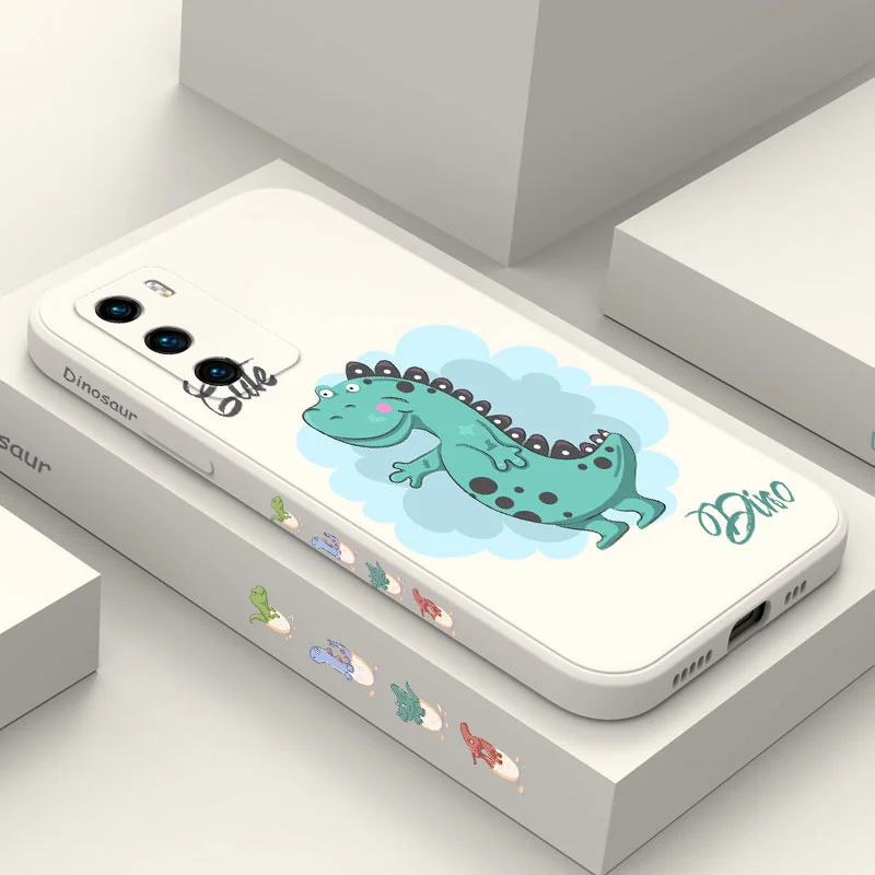 

Dinosaur Howl Phone Case For Huawei P40 P50 P30 P20 Pro Lite Nova 5t Y7A Mate 40 30 20 Pro Lite Liquid Silicone Cover