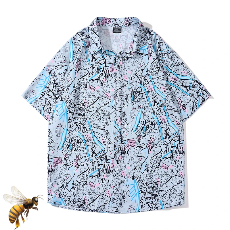 

Full of Prints Shirt Men Women High Quality Beach Shirts Top Tee Short Sleeve