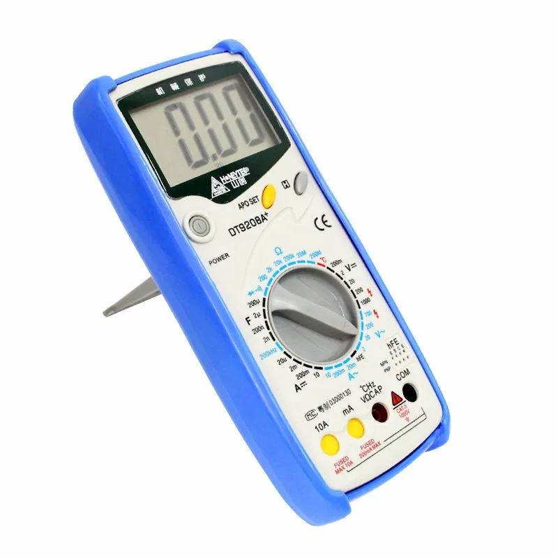 

DT9208A+ Digital LCD Multimeter Meter Current AC/DC Voltage Resistance Capacitance Frequency Temperature Tester Detection