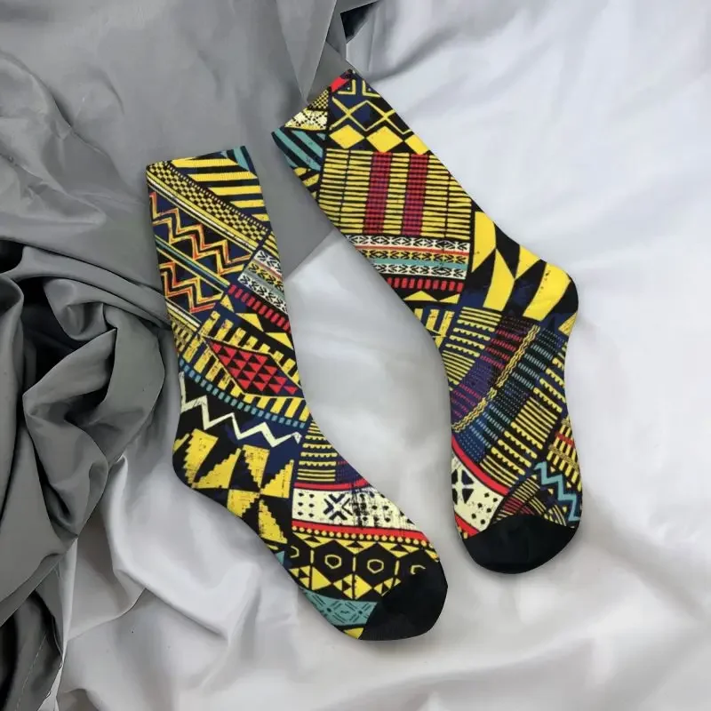 Лоскутные носки Kitenge Анкара Нигерия сумасшедшая одежда мужские и женские модные