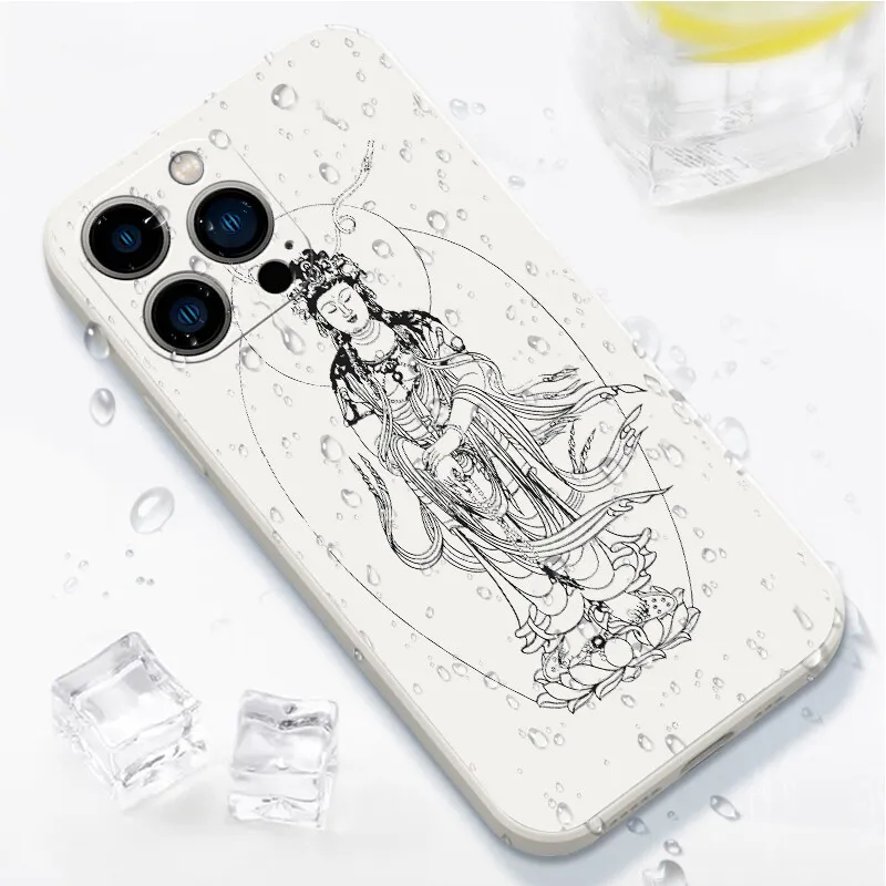 

Нескользящий чехол для SAMSUNG S22 ULTRA S8 S9 S10E LITE S20 FE S21 PLUS Avalokitesvara с защитой от царапин