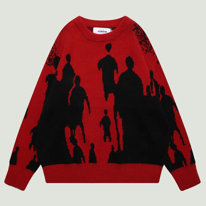 

Свитер Мужской трикотажный в стиле ретро, с круглым вырезом