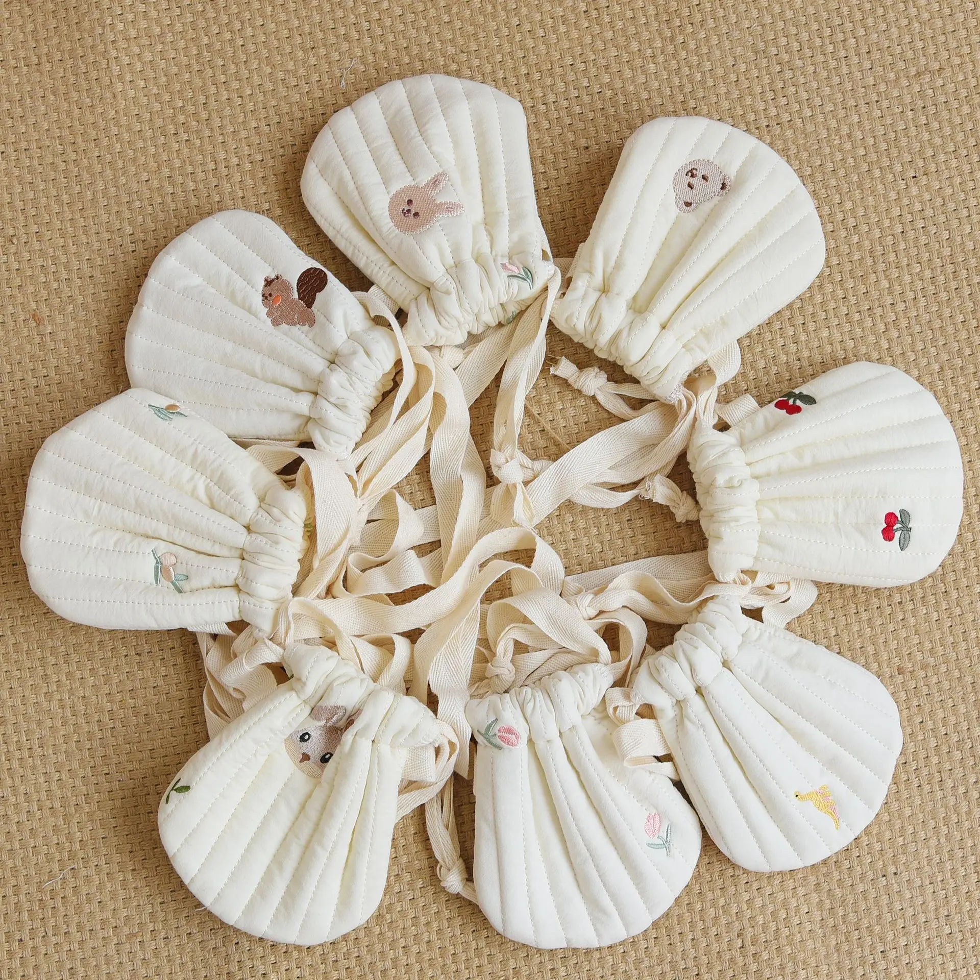 Детская сумка через плечо с вышивкой и мультяшным медведем