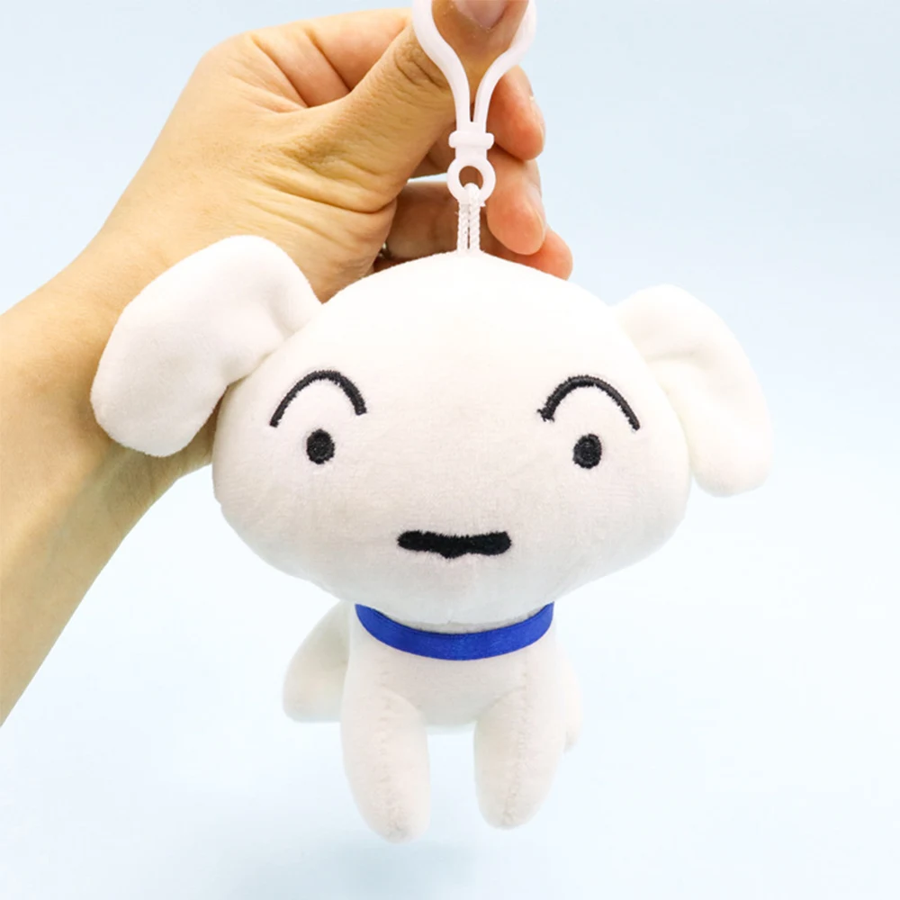 

10Cm Crayon Shin-Chan Plush Toy keychain pendant cute Japanese Periphery white dog Schoolbag Decorate Pendant Kinderen Plushs