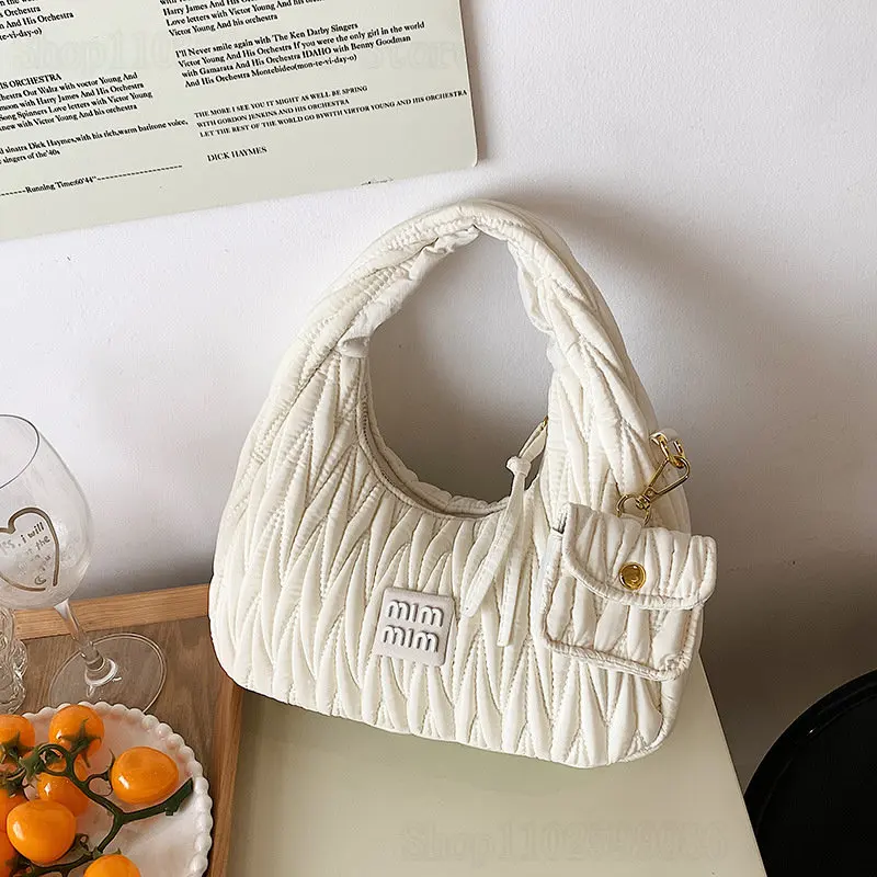 

Новые стильные кошельки и сумочки, модная роскошная женская сумка в форме полумесяца, дизайнерские женские сумочки, тканевая женская сумка для подмышек