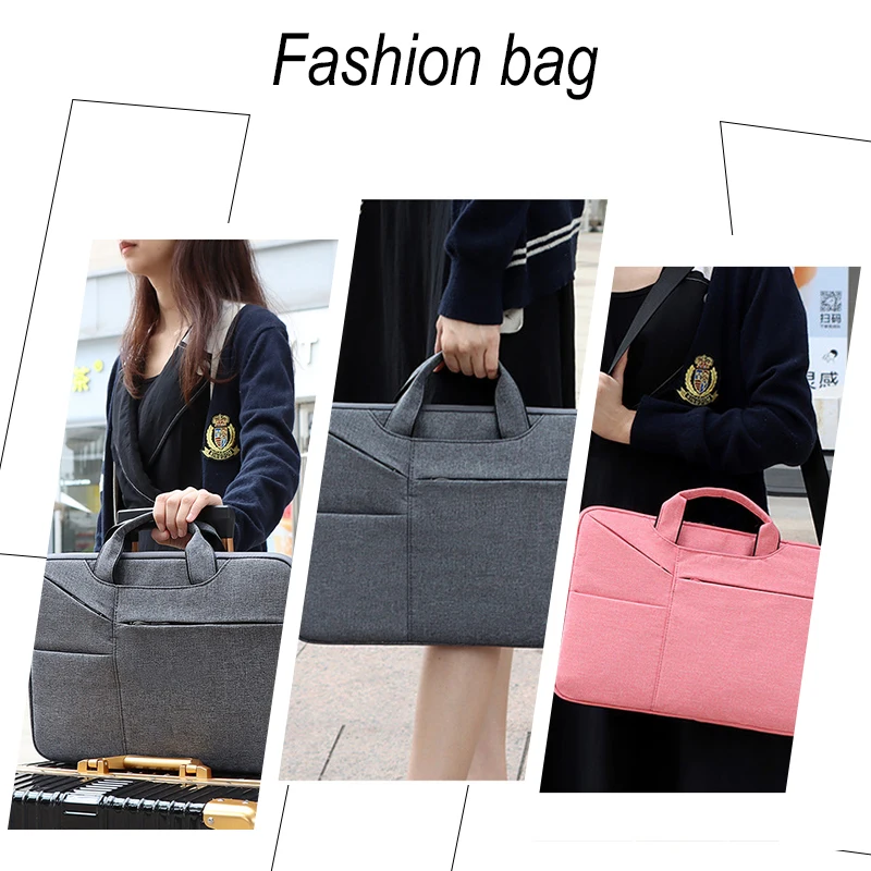 Laptop Bag Sleeve Case Protective Shoulder Carrying Case for Pro 13 14 15.6 Inch Macbook Air ASUS Lenovo Dell Huawei Handbag