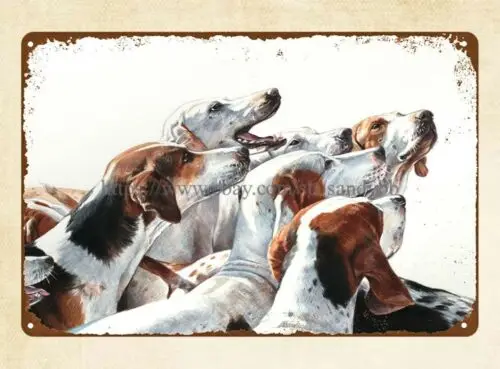 Металлическая жестяная вывеска Hunting Fox Hound уникальный домашний декор