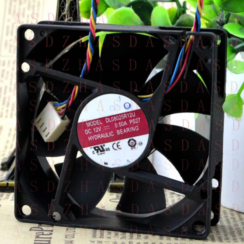 Фото Вентилятор охлаждения Z для AVC 8025 8CM 12V0.5A DL08025R12U с высоким объемом воздушного потока, PWM, 4-проводной №2