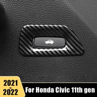 for honda civic 11th gen 2021 2022 car trunk switch button frame trim tailgate open cover decoration accessories auto interior