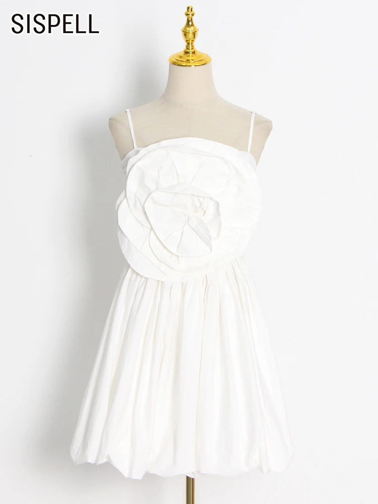 

Женское платье с квадратным вырезом SISPELL, платье без рукавов с открытой спиной и высокой талией, приталенное летнее платье со складками