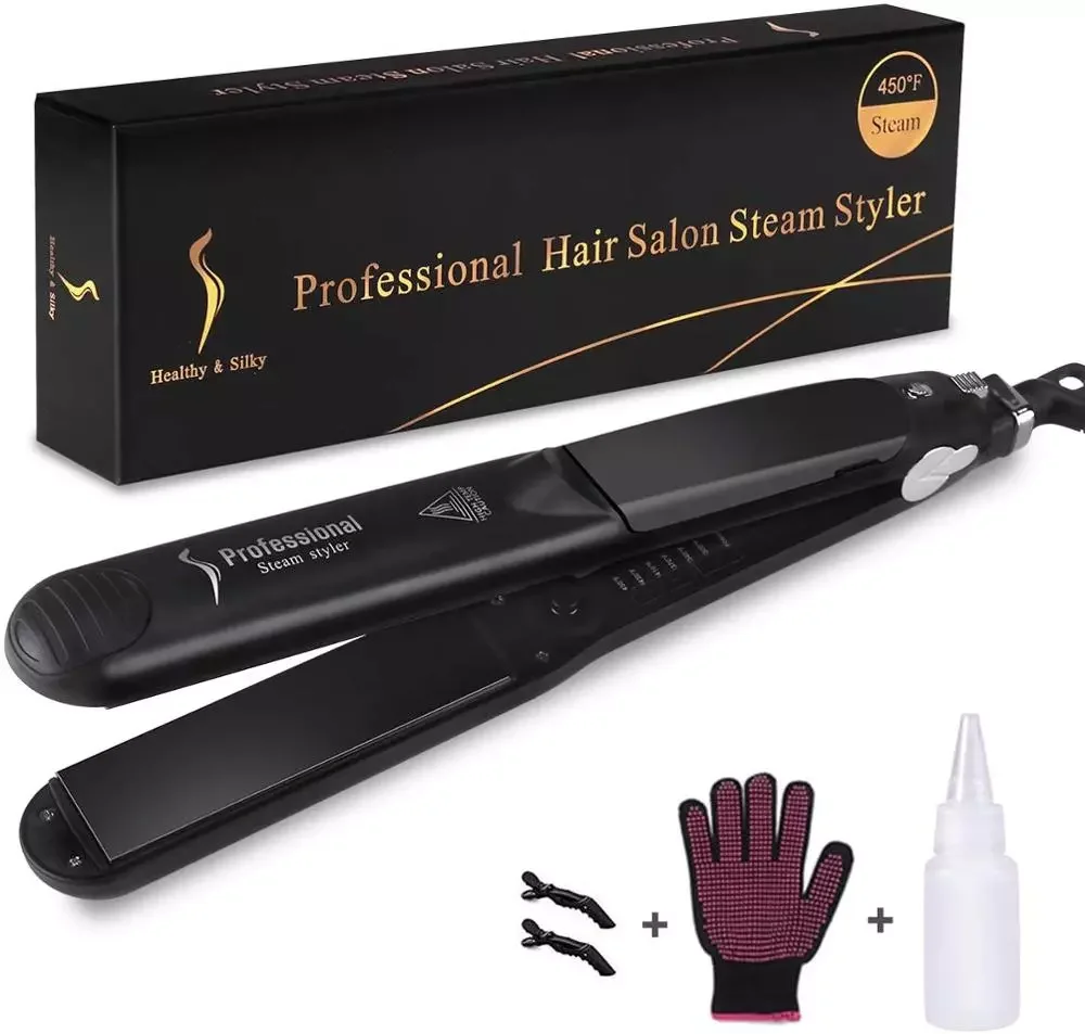 

NEW2023 Dropshopping Hair Straightener 2 in 1 Ceramic Vapor Hair Iron Professional Salon Straightening Curling Styling Tool