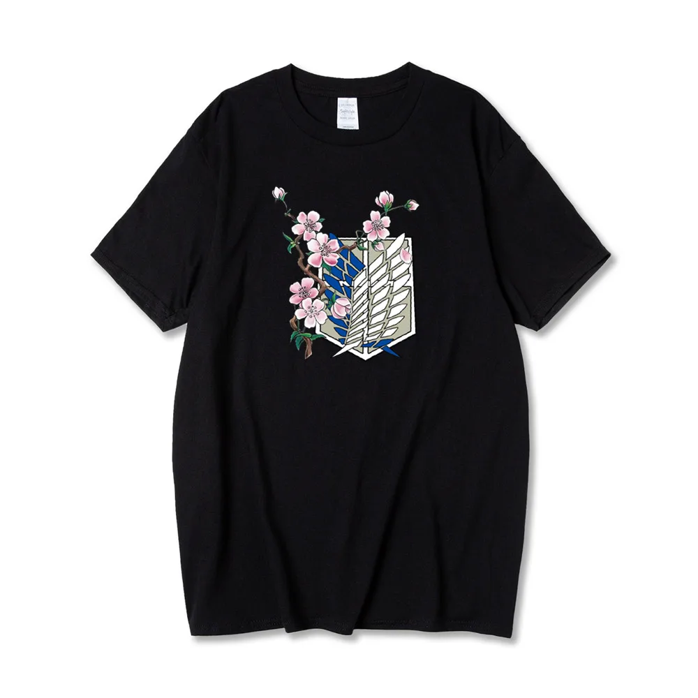 

Attack On Titan Japanese Anime Sleeve Short T Shirt Summer Streetswear Harajuku Oversized size T-shirt Tops tee shirt homme