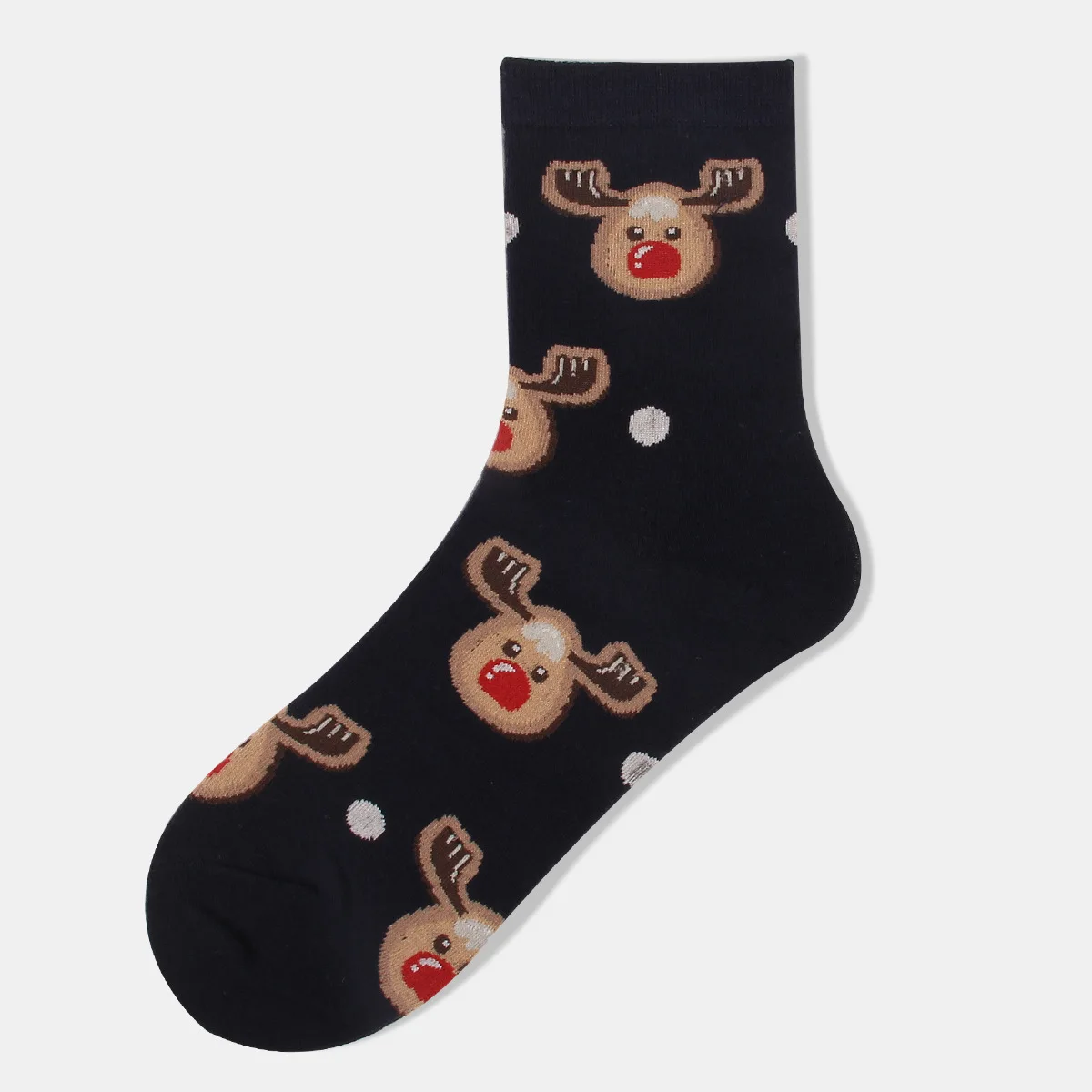 12 Pairs of Medium Tube Sweat-absorbing Cartoon Santa Claus Christmas Tree Cotton Socks Cute Adult Christmas Socks