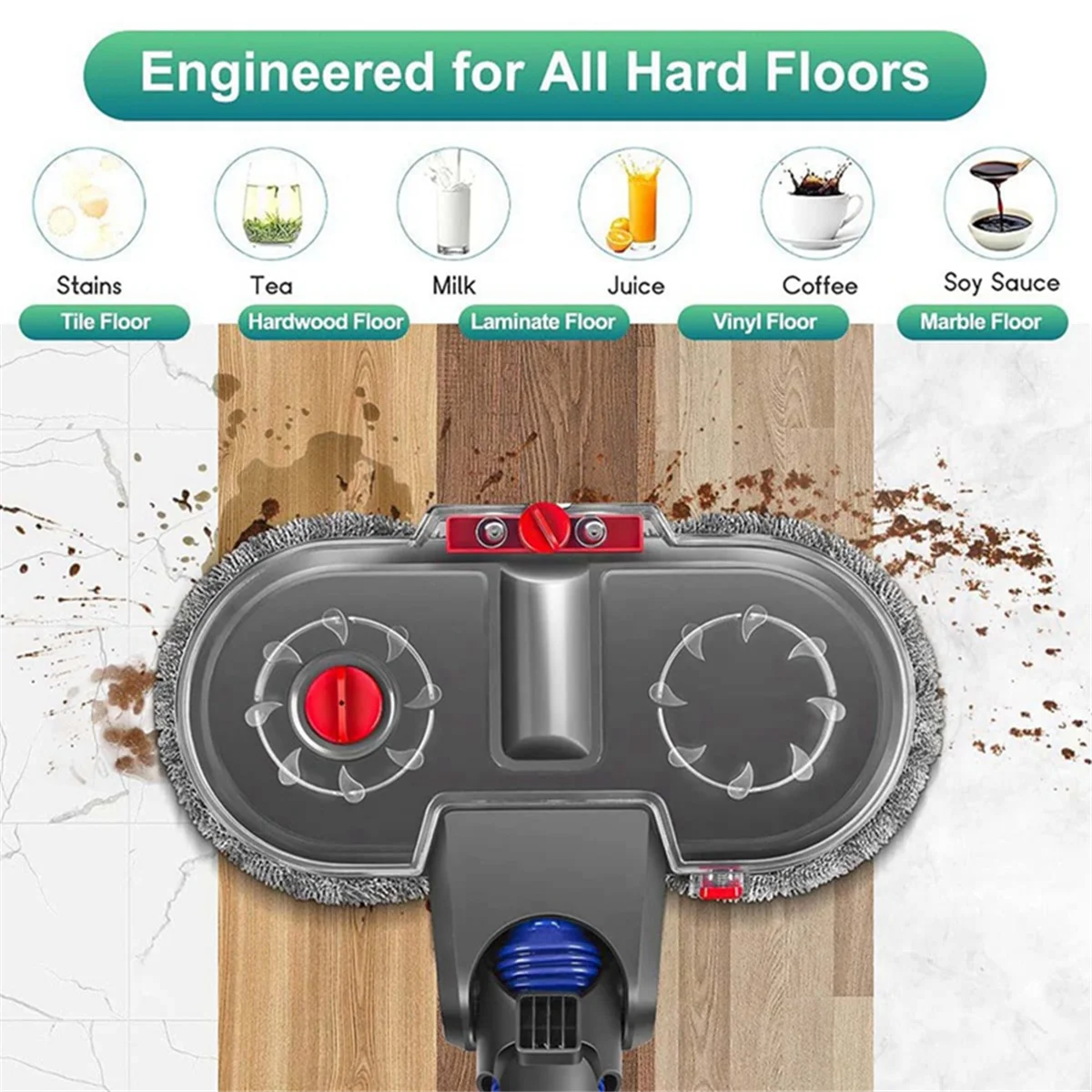 Комплект насадок для электрической швабры Dyson V10 Slim/V12 Detect Slim часть пылесоса