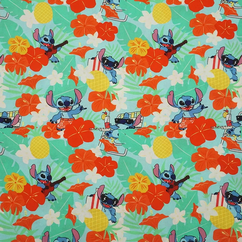 Wdith 110 см Дамбо Минни Микки Лило и Стич хлопчатобумажная ткань Disney для шитья