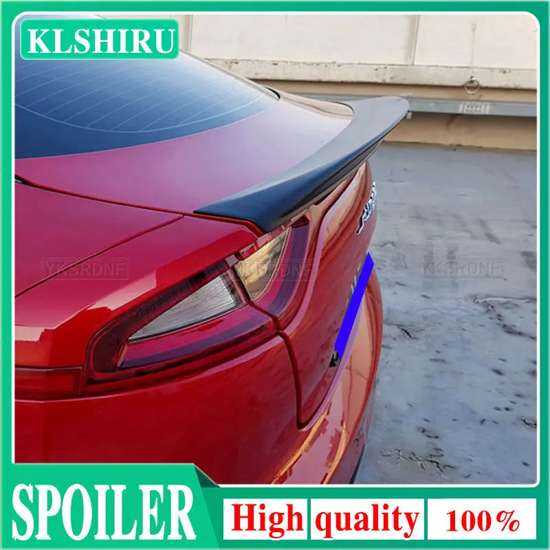 

Use for KIA K8 Stinger Spoiler Real Glossy Carbon Fiber Rear Wing R Style Sport Accessories Body Kit Stinger Rear Spoiler 14-19