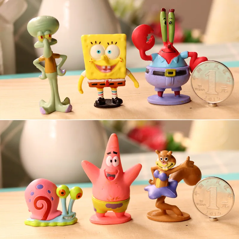 

SpongeBob SquarePants Anime Figure Patrick Star Gary The Snail Squidward Tentacles PVC Toys Doll Bar Decorations Birthday Gifts