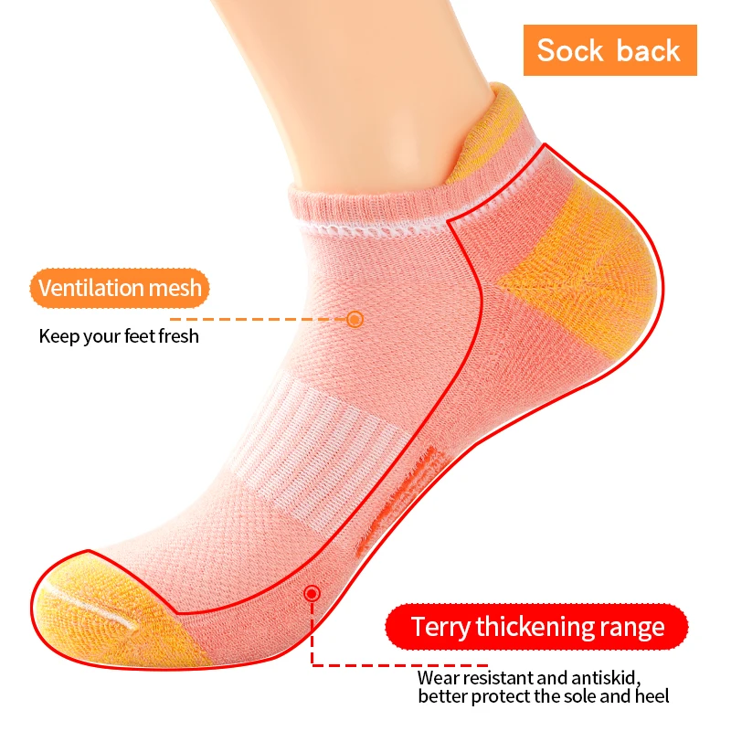 6 Pairs Sports Running Socks Women Athletic Cycling Ankle Socks Thin Breathable Quick Dry Marathon Fitness Short Low Cut Socks