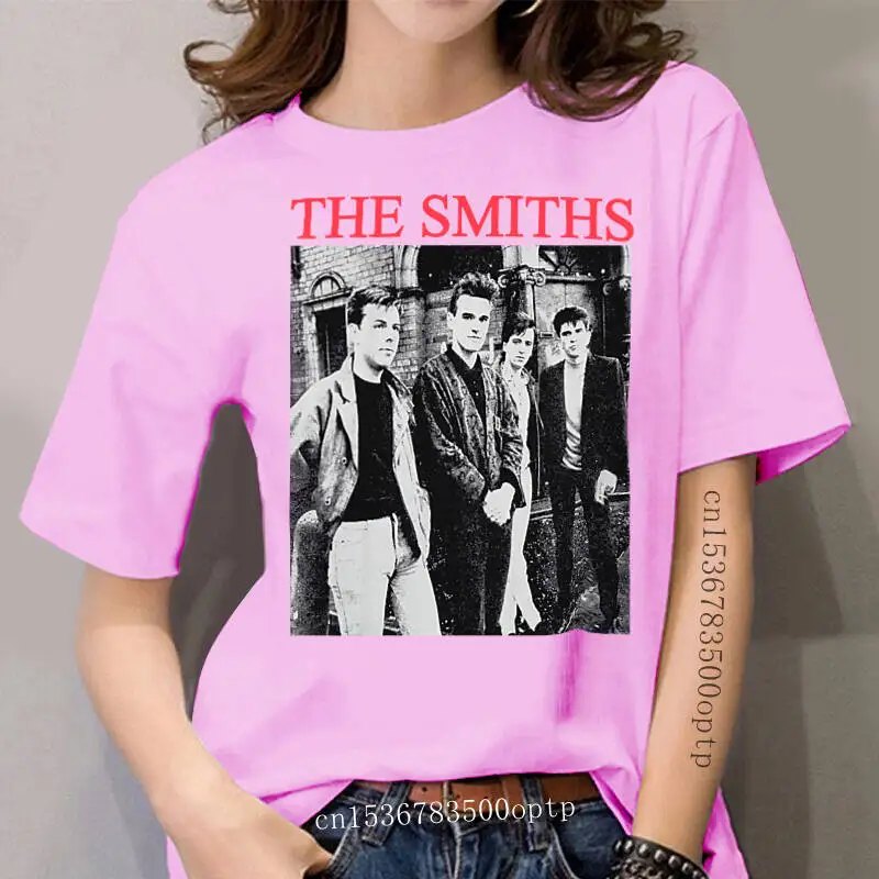 Женская футболка с рисунком группы The Smith Rock хлопковая Футболка красным логотипом