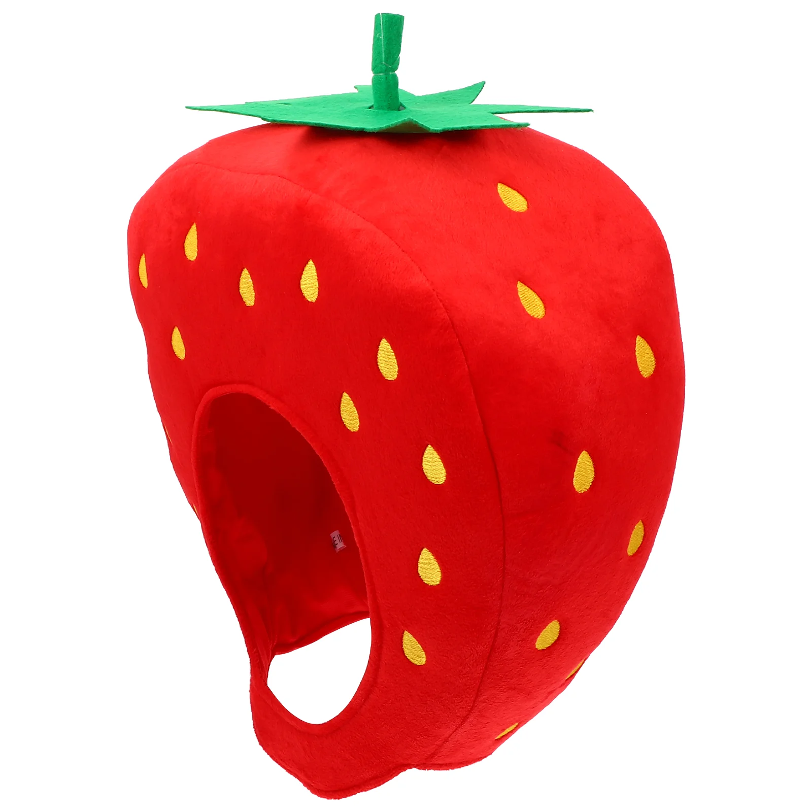 

Hat Strawberry Costume Plush Adult Headwear Fruit Cosplay Photo Headgear Cartoon Pillow Party Props Cute Funny Novelty Selfie