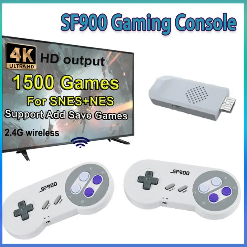 

Игровая консоль SF900, HD, 1500 беспроводных ретро-игр, 16 бит, для NES