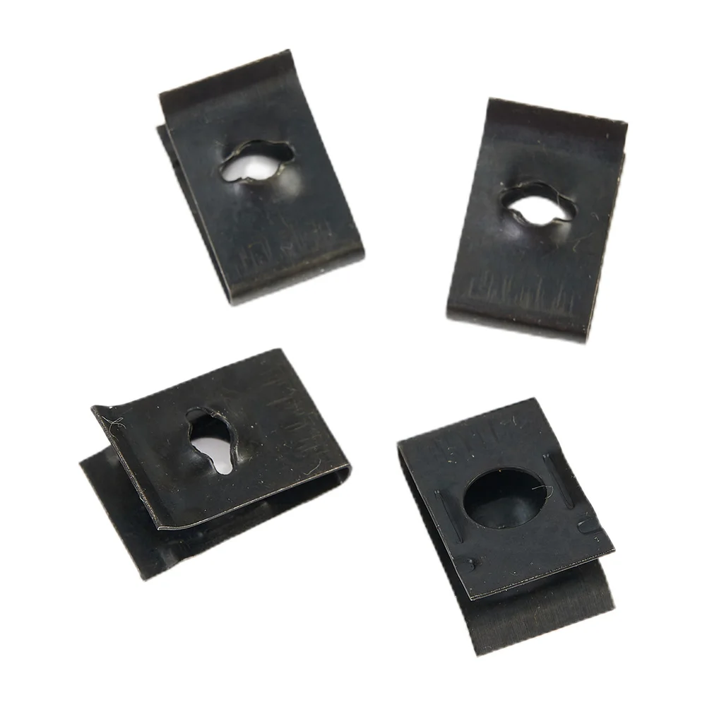 

20Pcs Car Screw Base Metal U-Type Clips Mount Fastener Clips Motor Leaf Board Fender For Car Bumper Protection Metal Clip