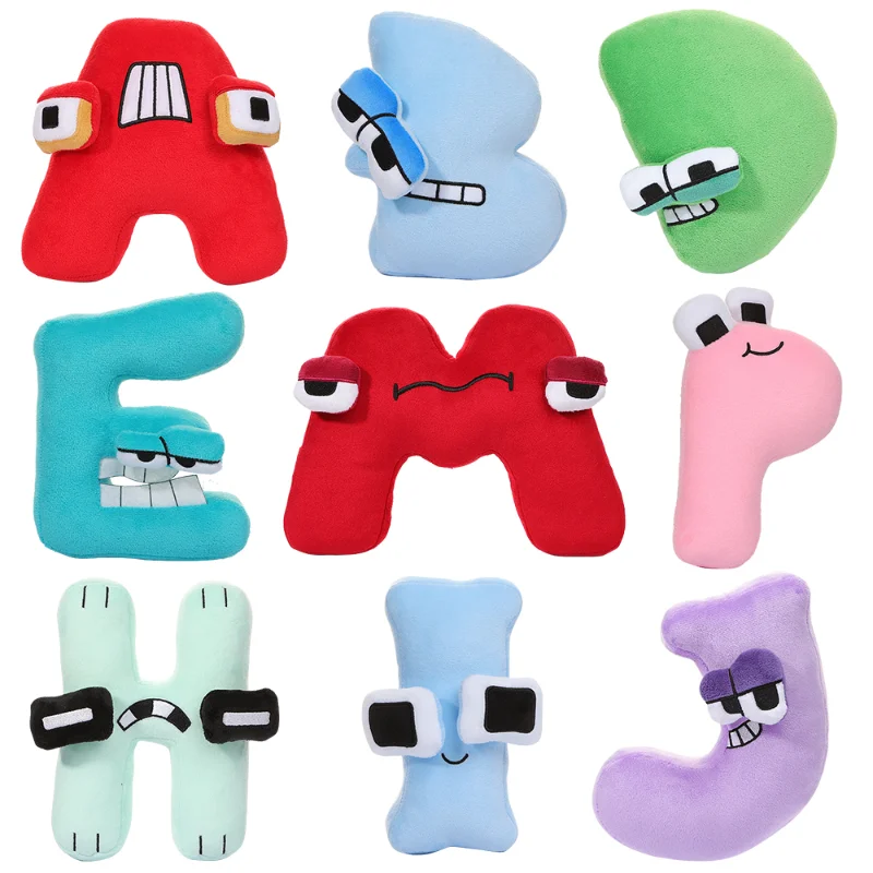 

New Alphabet Lore Plush Toy Anime Doll Kawaii 26 English Letters Stuffed Toy Kids Enlightenment Montessori Plush Toy Gifts Doll