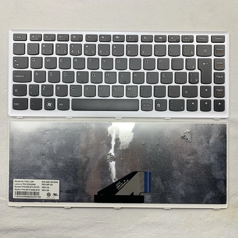 

Бразильская Клавиатура для ноутбука Lenovo IdeaPad 25204950 U310 с рамкой BR Макет