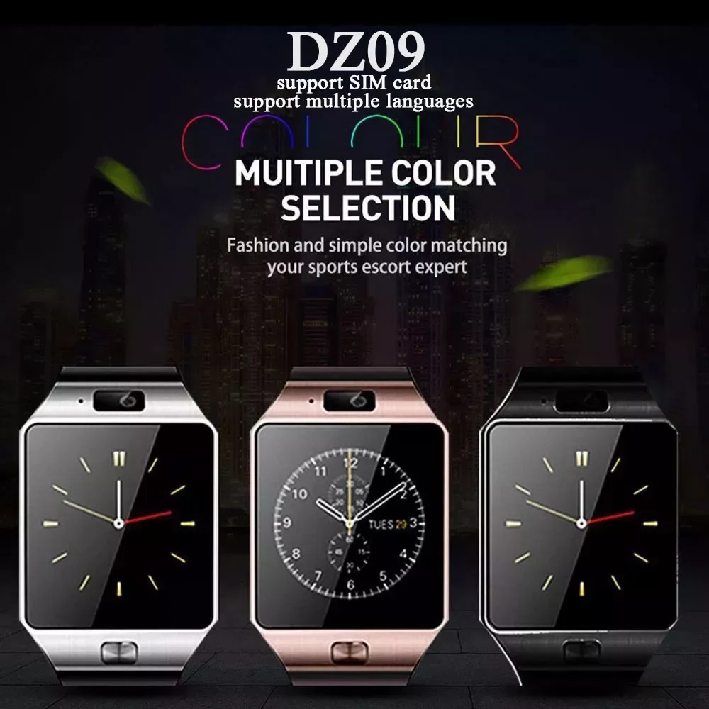 

DZ09 Smart Watch Support SIM Card Multiple Languages Touchscreen Bluetooth Sports Fitness Tracker Camera Wrist Smart Watch