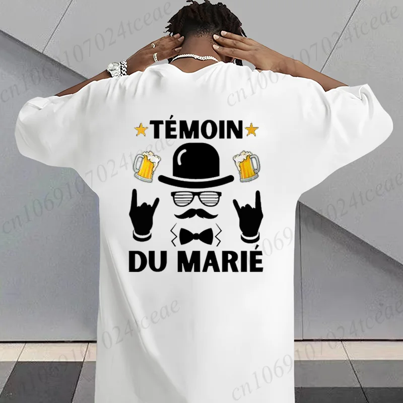 Фото Модная мужская футболка Funny Groom Homme Enterrement De Vie De Garçon EVG Futur Marié Humour Drôle T-Shirt Men Top Casual Shirts №4