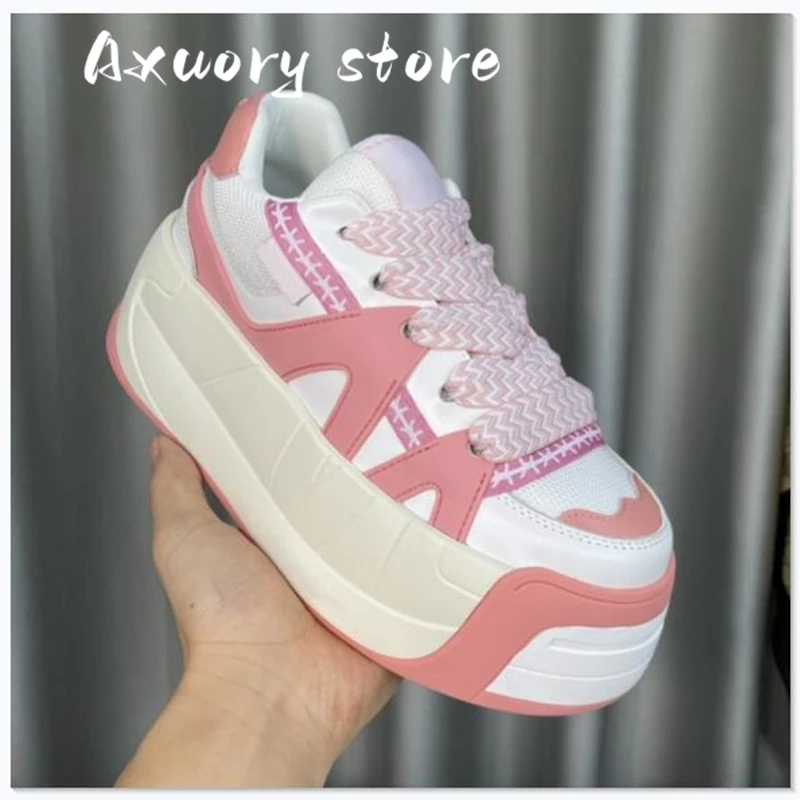 2023 New Women's  Flat Bread Shoes Casual Shoes Spring Autumn Genuine Leather Mesh Splicing Mixed Colors Women's Sports Shoes