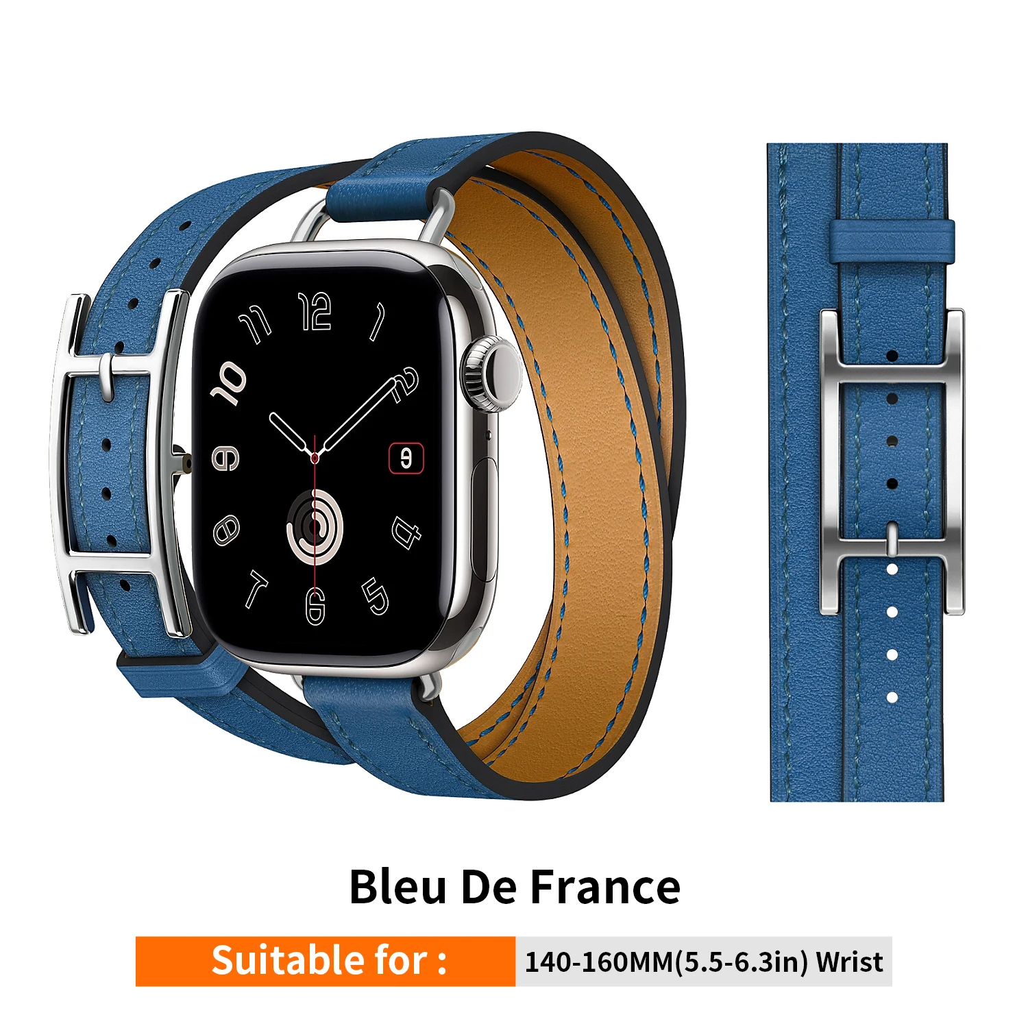 Новый ремешок Hapi Attelage Double Tour 2025 для Apple Watch Series 11 10 9 8 7 Se 3 Iwatch Ultra 3 2 H с пряжкой, ремень 42 мм 46 мм (art.: 3920cbc3a4ff0) - 3920cbc3a4ff0