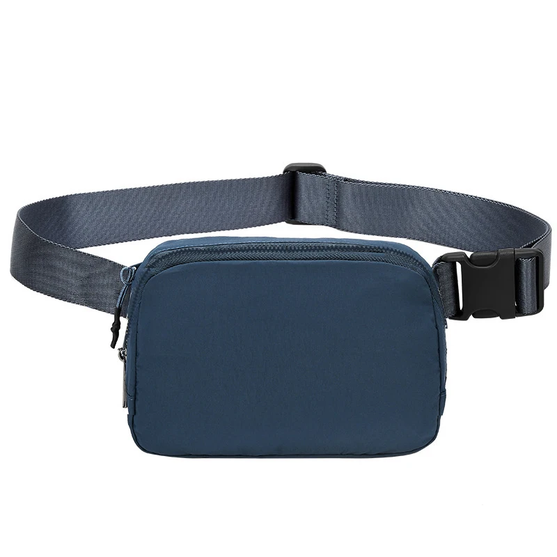 LULU Nylon Small Fanny Pack Women Casual Simple Waist Bags Outdoor Sports Gym Bag Fashion Versatile Travel Waterproof Hip Pouch
